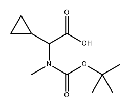 2-[tert-butoxycarbonyl(methyl)amino]-2-cyclopropyl-acetic acid Structure