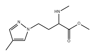 1H-Pyrazole-1-butanoic acid, 4-methyl-α-(methylamino)-, methyl ester Structure