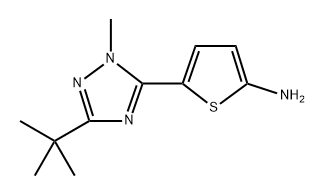 2-Thiophenamine, 5-[3-(1,1-dimethylethyl)-1-methyl-1H-1,2,4-triazol-5-yl]- Structure