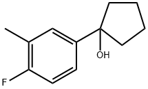 1-(4-fluoro-3-methylphenyl)cyclopentanol Structure