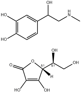 L-Ascorbic acid, compd. with 4-[1-hydroxy-2-(methylamino)ethyl]-1,2-benzenediol (1:1) (9CI) Structure