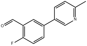 2-fluoro-5-(6-methylpyridin-3-yl)benzaldehyde Structure