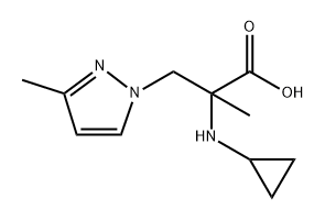 1H-Pyrazole-1-propanoic acid, α-(cyclopropylamino)-α,3-dimethyl- Structure