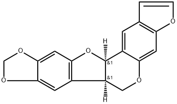 [6aR,12aR,(-)]-6a,12a-Dihydro-6H-[1,3]dioxolo[5,6]benzofuro[3,2-c]furo[3,2-g][1]benzopyran Structure