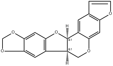 [6aR,12aR,(-)]-6a,12a-Dihydro-6H-[1,3]dioxolo[5,6]benzofuro[3,2-c]furo[3,2-g][1]benzopyran 구조식 이미지