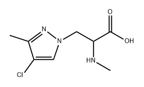 1H-Pyrazole-1-propanoic acid, 4-chloro-3-methyl-α-(methylamino)- Structure