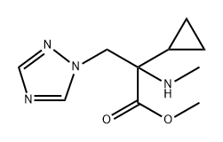 1H-1,2,4-Triazole-1-propanoic acid, α-cyclopropyl-α-(methylamino)-, methyl ester Structure