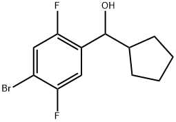 4-Bromo-α-cyclopentyl-2,5-difluorobenzenemethanol Structure