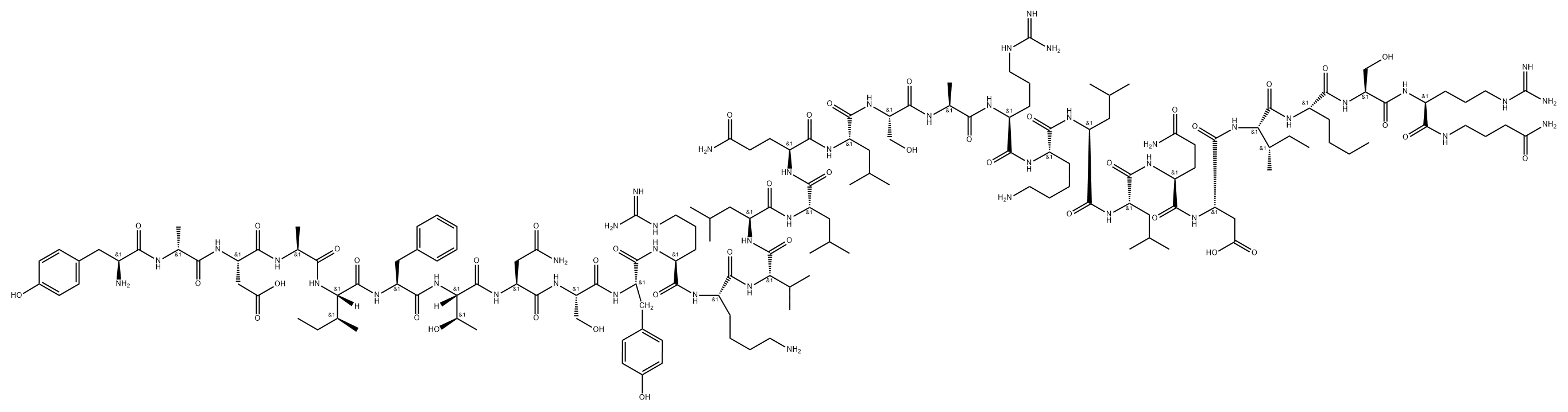 somatotropin-releasing hormone (1-30)-amide, Ala(2)-Leu(15)-Nle(27)-GABA(30)- Structure