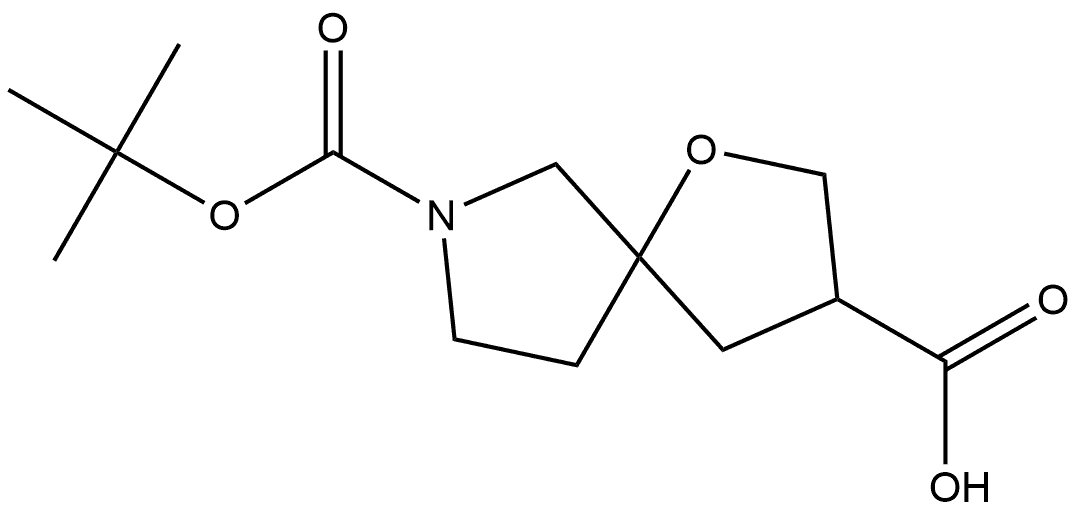 7-(1,1-Dimethylethyl) 1-oxa-7-azaspiro[4.4]nonane-3,7-dicarboxylate Structure