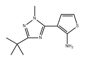 2-Thiophenamine, 3-[3-(1,1-dimethylethyl)-1-methyl-1H-1,2,4-triazol-5-yl]- 구조식 이미지