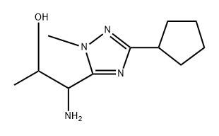 1H-1,2,4-Triazole-5-ethanol, β-amino-3-cyclopentyl-α,1-dimethyl- 구조식 이미지