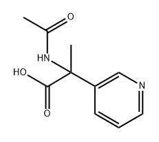 3-Pyridineacetic acid, α-(acetylamino)-α-methyl- Structure