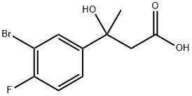 3-(3-Bromo-4-fluorophenyl)-3-hydroxybutanoic acid Structure