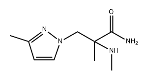 1H-Pyrazole-1-propanamide, α,3-dimethyl-α-(methylamino)- Structure