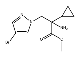 1H-Pyrazole-1-propanoic acid, α-amino-4-bromo-α-cyclopropyl-, methyl ester Structure