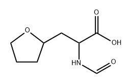 2-Furanpropanoic acid, α-(formylamino)tetrahydro- Structure