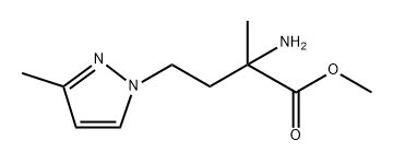 1H-Pyrazole-1-butanoic acid, α-amino-α,3-dimethyl-, methyl ester Structure