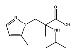 1H-Pyrazole-1-propanoic acid, α,5-dimethyl-α-[(1-methylethyl)amino]- Structure