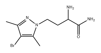 1H-Pyrazole-1-butanamide, α-amino-4-bromo-3,5-dimethyl- Structure