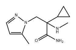 1H-Pyrazole-1-propanamide, α-cyclopropyl-5-methyl-α-(methylamino)- Structure