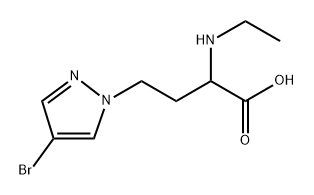 1H-Pyrazole-1-butanoic acid, 4-bromo-α-(ethylamino)- Structure