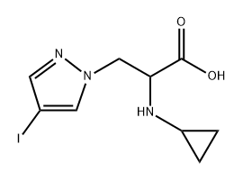 1H-Pyrazole-1-propanoic acid, α-(cyclopropylamino)-4-iodo- Structure