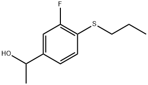 3-Fluoro-α-methyl-4-(propylthio)benzenemethanol Structure