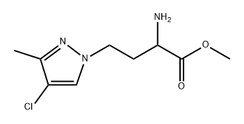 1H-Pyrazole-1-butanoic acid, α-amino-4-chloro-3-methyl-, methyl ester Structure