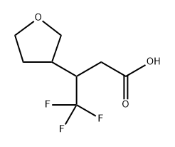 3-Furanpropanoic acid, tetrahydro-β-(trifluoromethyl)- Structure