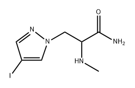 1H-Pyrazole-1-propanamide, 4-iodo-α-(methylamino)- Structure