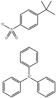 Sulfonium, triphenyl-, 4-(1,1-dimethylethyl)benzenesulfonate (1:1) Structure