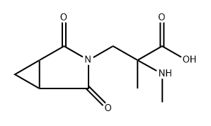 3-Azabicyclo[3.1.0]hexane-3-propanoic acid, α-methyl-α-(methylamino)-2,4-dioxo- Structure