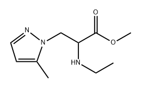 1H-Pyrazole-1-propanoic acid, α-(ethylamino)-5-methyl-, methyl ester 구조식 이미지