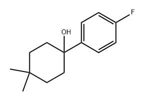 1-(4-fluorophenyl)-4,4-dimethylcyclohexanol Structure