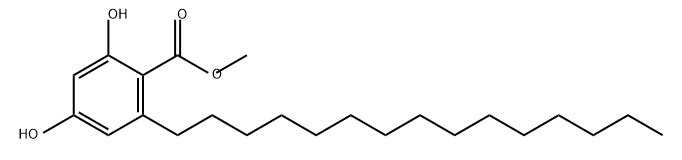 2,4-dihydroxy-6-pentadecylbenzoic acid methyl ester Structure