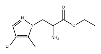 1H-Pyrazole-1-propanoic acid, α-amino-4-chloro-5-methyl-, ethyl ester Structure