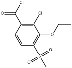 2-Chloro-3-ethoxy-4-(methylsulfonyl)benzoyl chloride Structure