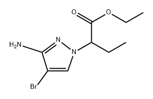 1H-Pyrazole-1-acetic acid, 3-amino-4-bromo-α-ethyl-, ethyl ester Structure