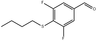 4-(butylthio)-3,5-difluorobenzaldehyde Structure