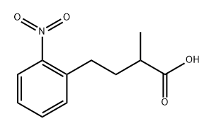 Benzenebutanoic acid, α-methyl-2-nitro- Structure