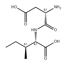 L-Isoleucine, L-α-aspartyl- Structure