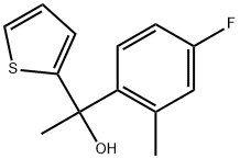 2-Thiophenemethanol, α-(4-fluoro-2-methylphenyl)-α-methyl- Structure