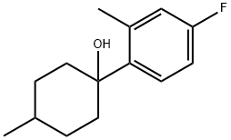 1-(4-fluoro-2-methylphenyl)-4-methylcyclohexanol Structure