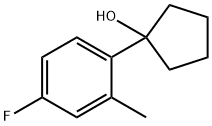 1-(4-fluoro-2-methylphenyl)cyclopentanol Structure