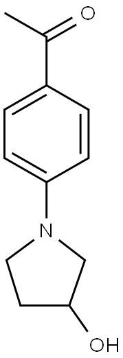 1-[4-(3-hydroxypyrrolidin-1-yl)phenyl]ethan-1-one 구조식 이미지