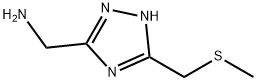 (5-((Methylthio)methyl)-1H-1,2,4-triazol-3-yl)methanamine 구조식 이미지