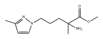 1H-Pyrazole-1-pentanoic acid, α-amino-α,3-dimethyl-, methyl ester Structure