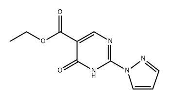 Ethyl 6-oxo-2-(1H-pyrazol-1-yl)-1,6-dihydropyrimidine-5-carboxylate 구조식 이미지