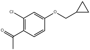 1-[2-Chloro-4-(cyclopropylmethoxy)phenyl]ethanone Structure